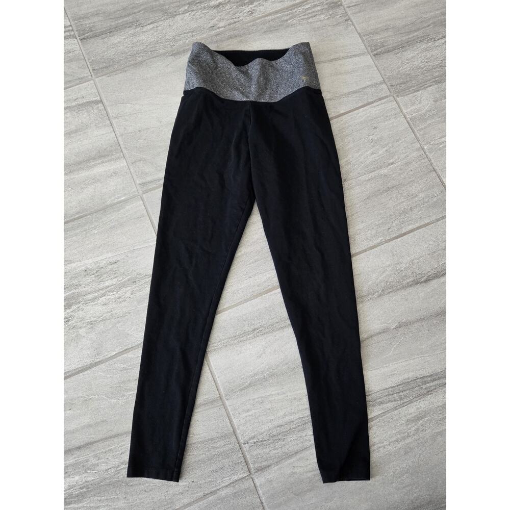 Victoria Secret PINK Leggings Gray Black Gold Sequin Bling Logo Pants Size S - Picture 3 of 11